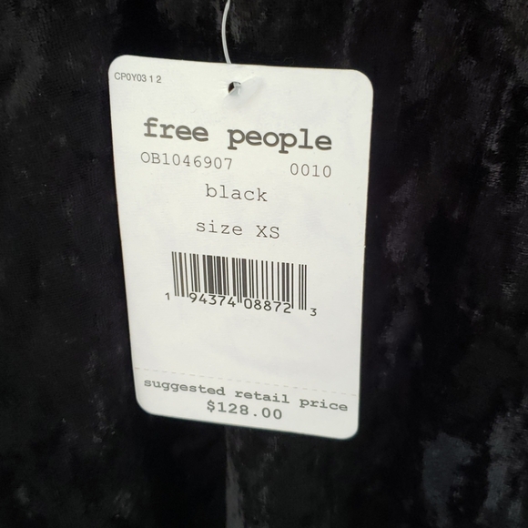 NWT Free People Kat Faux Wrap Velvet Mini Dress - Picture 5 of 7